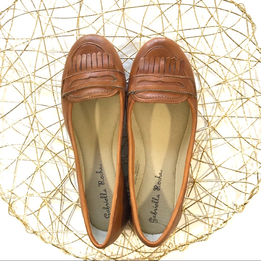 Leather flats
